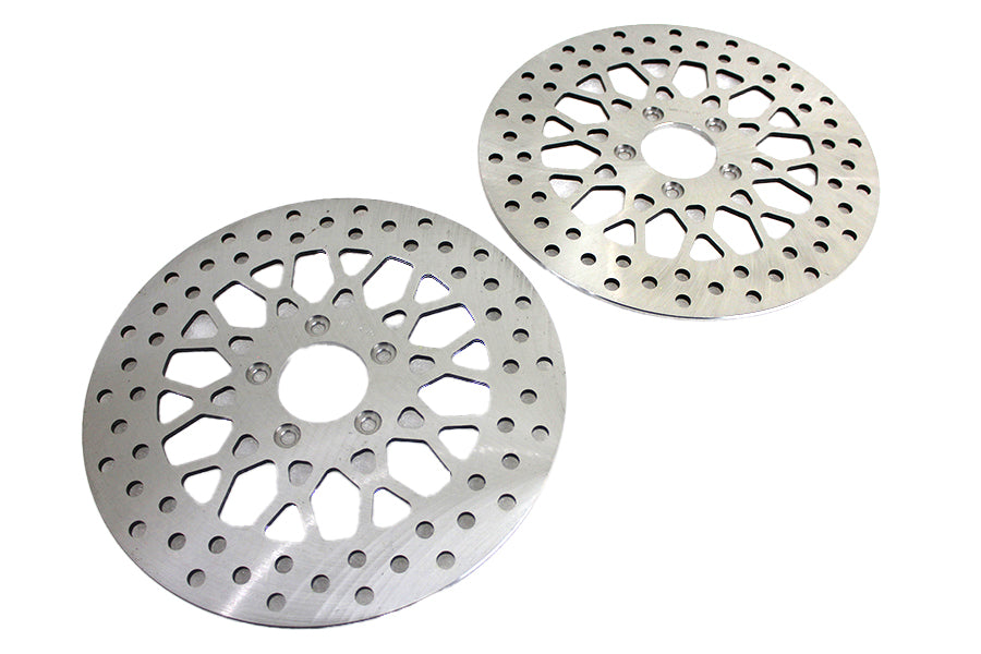 Duro 11.8 inch Front Brake Disc Set X-Spoke Style for Harley Davidson FLT
