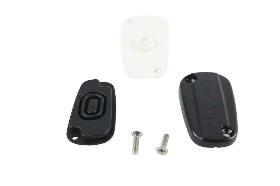 V-Twin Brake Master Cylinder Cover Kit Black for Harley Davidson - Part 78700B
