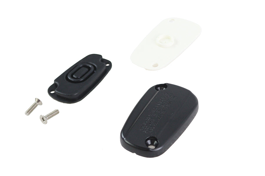 V-Twin Brake Master Cylinder Cover Kit Black for Harley Davidson - Part 78700B