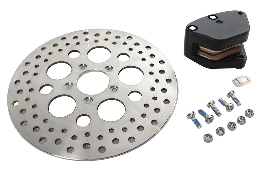 V-Twin 23-1663 11.5 inch Black Front Caliper Kit for Harley Davidson FLST & FXST