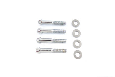Edart Part 19391 Chrome Rear Caliper Mount Bolt Kit for Harley Davidson FL and FX Models