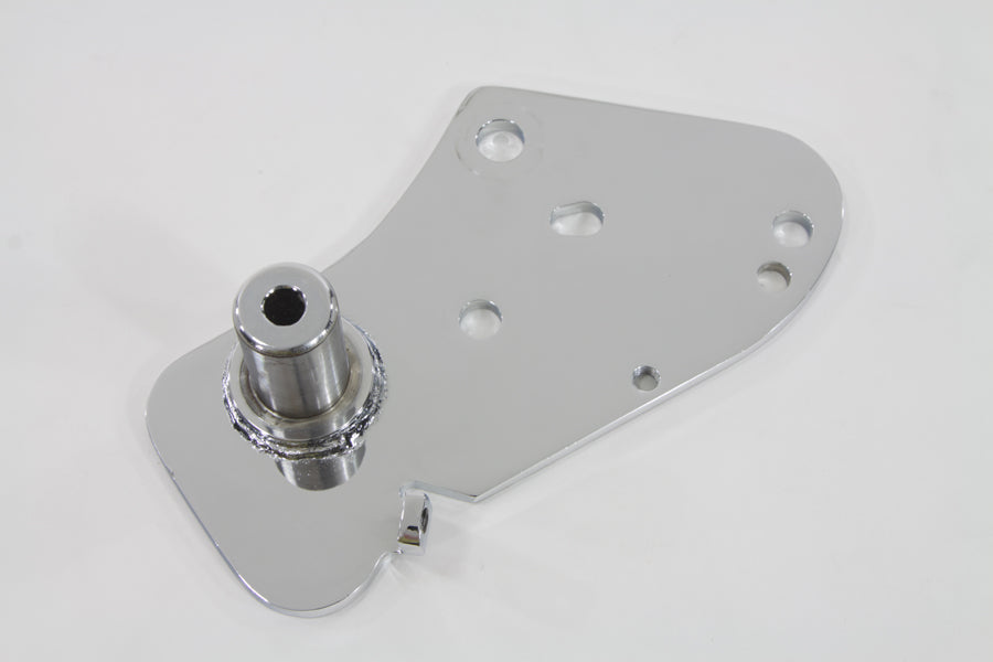 V-Twin Chrome Brake Pedal Mount Plate A-1351 for Harley-Davidson Models