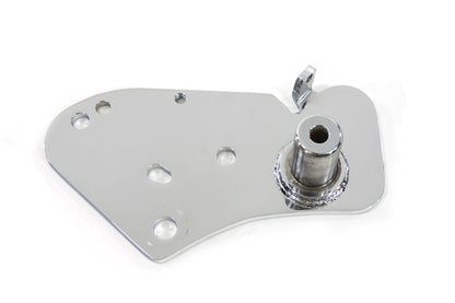V-Twin Chrome Brake Pedal Mount Plate A-1351 for Harley-Davidson Models