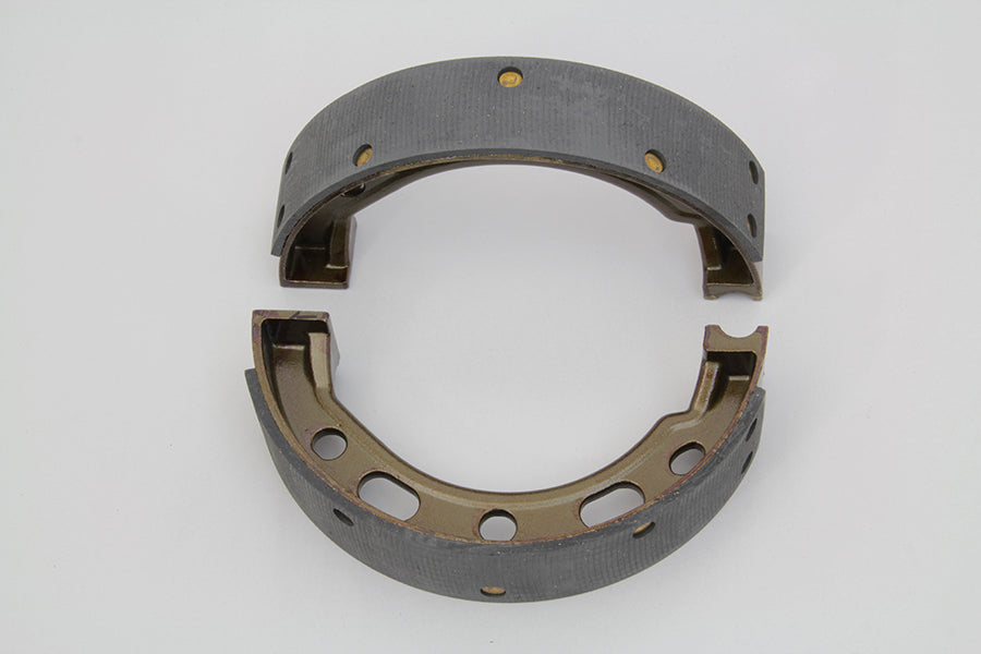 V-Twin Cast Iron Rear Brake Shoe Set for Harley Davidson WL Models - Part No. 06-0116-A