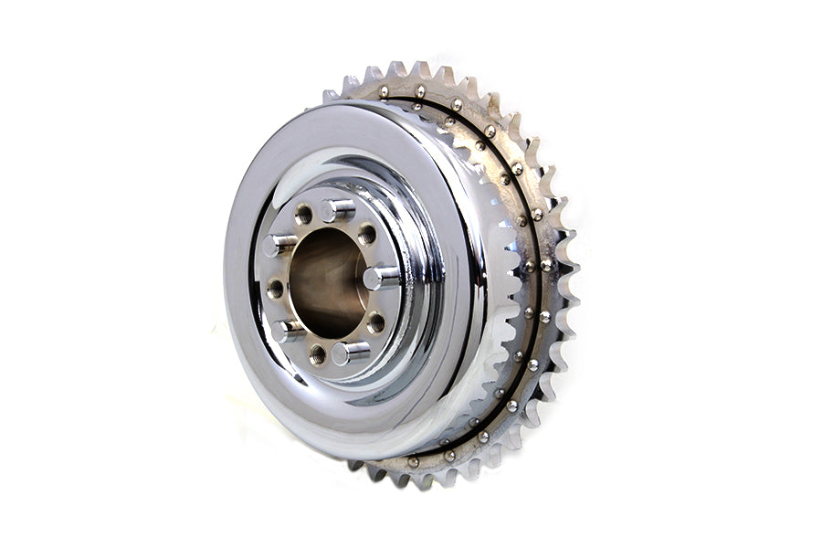 V-Twin Rear Brake Drum Chrome with Sprocket for Harley Davidson WL Models