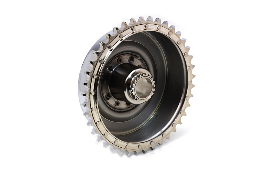 V-Twin Rear Brake Drum Chrome with Sprocket for Harley Davidson WL Models