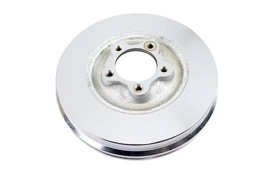 V-Twin Front Brake Drum Satin Chrome for Harley Davidson FL Models by V-Twin