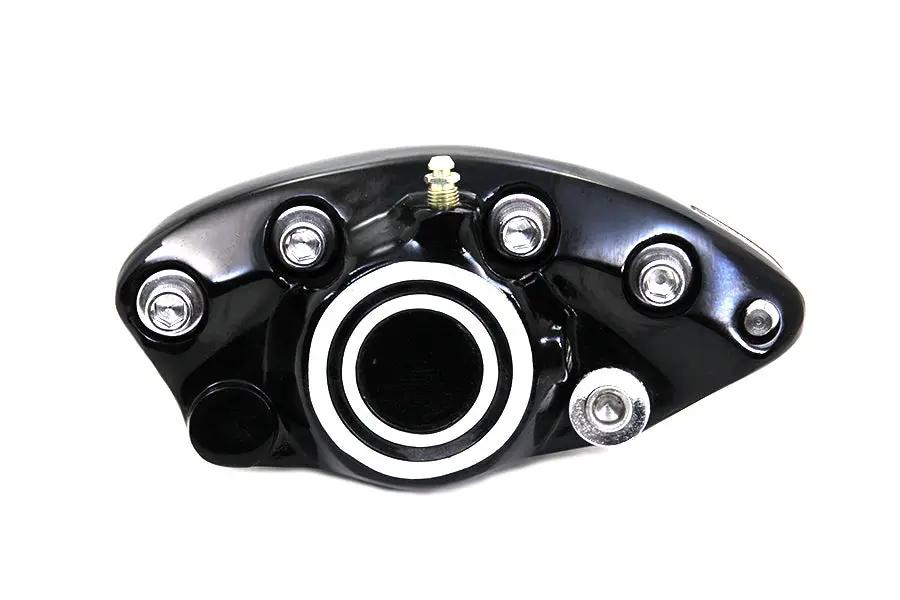 Edart Black Rear 1 Piston Banana Caliper with Bullseye for Harley Davidson FX & FL 1973-1980 by Edart