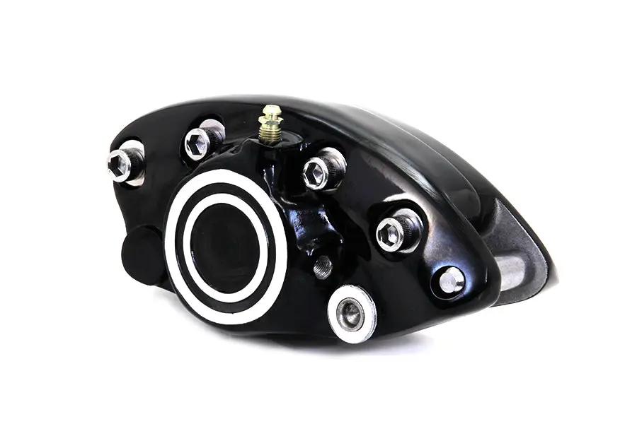 Edart Black Rear 1 Piston Banana Caliper with Bullseye for Harley Davidson FX & FL 1973-1980 by Edart