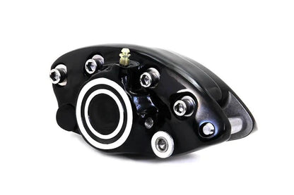Edart Black Rear 1 Piston Banana Caliper with Bullseye for Harley Davidson FX & FL 1973-1980 by Edart