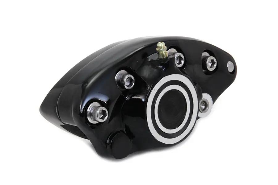 Edart Black Rear 1 Piston Banana Caliper with Bullseye for Harley Davidson FX & FL 1973-1980 by Edart