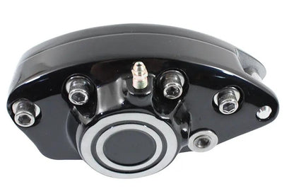 Edart Part 46577 Black Front 1 Piston Banana Caliper with Bullseye for Harley Davidson FL 1973-1982 by Edart