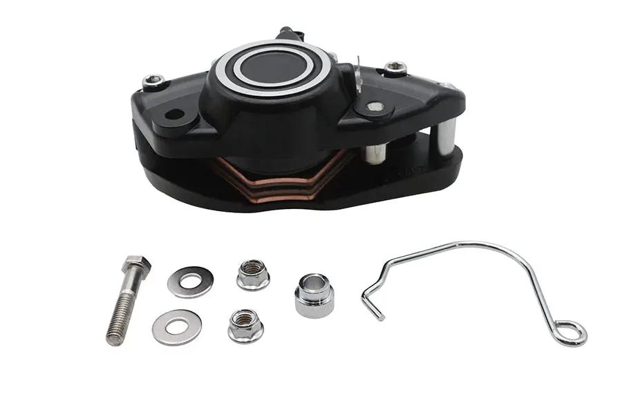 Edart Part 46577 Black Front 1 Piston Banana Caliper with Bullseye for Harley Davidson FL 1973-1982 by Edart