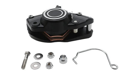 Edart Part 46577 Black Front 1 Piston Banana Caliper with Bullseye for Harley Davidson FL 1973-1982 by Edart