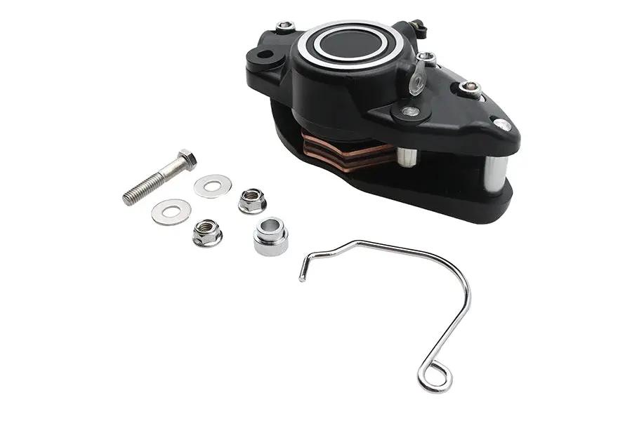 Edart Part 46577 Black Front 1 Piston Banana Caliper with Bullseye for Harley Davidson FL 1973-1982 by Edart