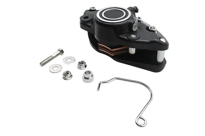 Edart Part 46577 Black Front 1 Piston Banana Caliper with Bullseye for Harley Davidson FL 1973-1982 by Edart