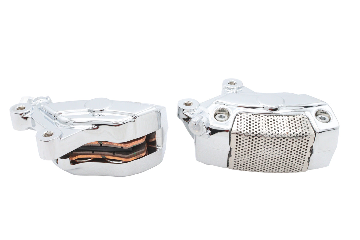 Edart B16-0730/1 Chrome Front Caliper Set for Harley-Davidson FLT