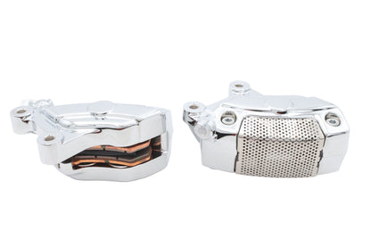 Edart B16-0730/1 Chrome Front Caliper Set for Harley-Davidson FLT