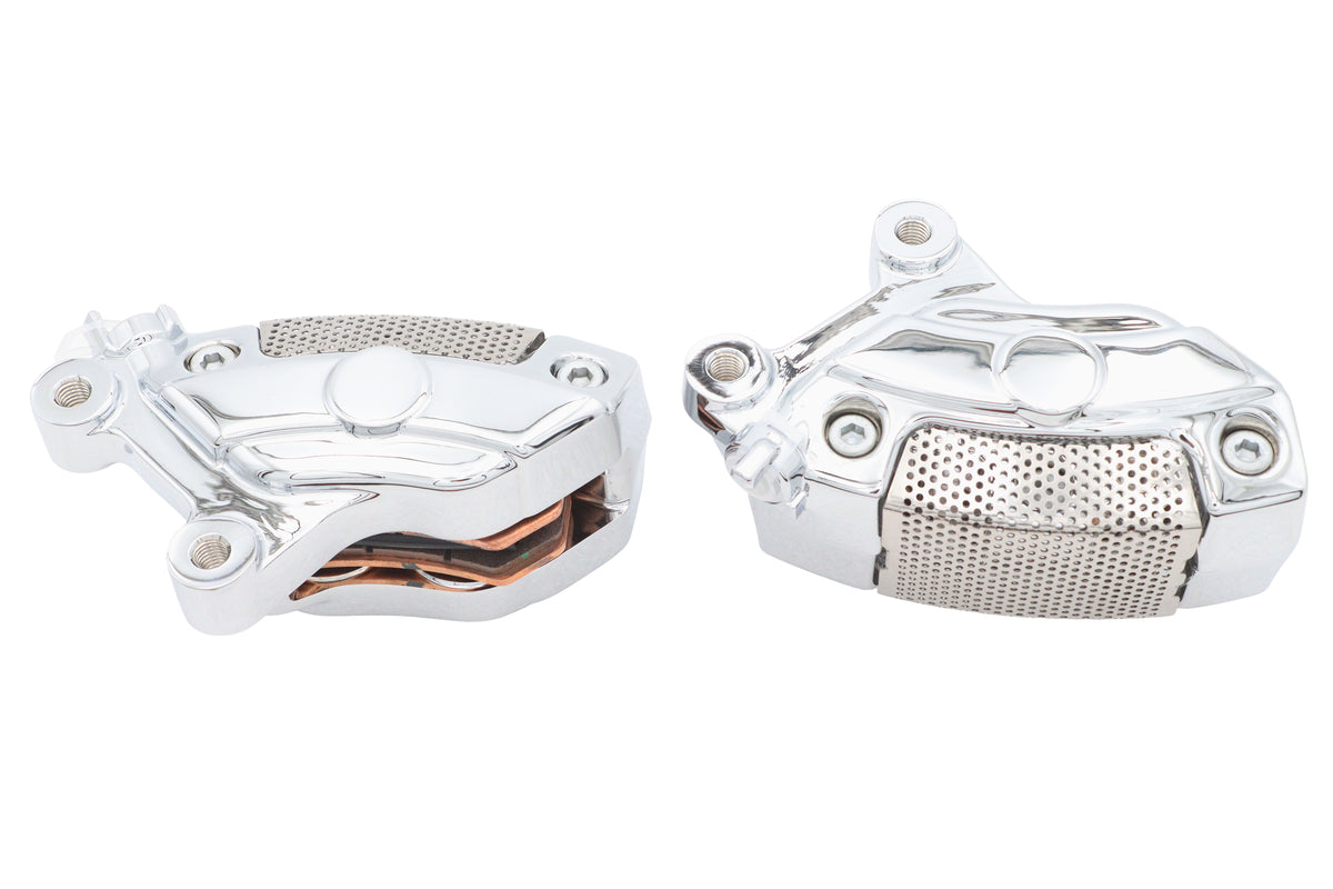 Edart B16-0730/1 Chrome Front Caliper Set for Harley-Davidson FLT