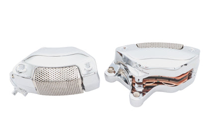 Edart B16-0730/1 Chrome Front Caliper Set for Harley-Davidson FLT