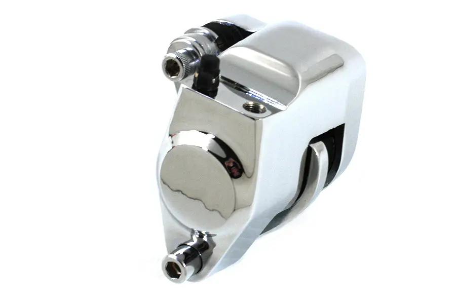 Edart Chrome Front 1 Piston Caliper with Brake Pads for Harley Davidson FLT 1984-1993 by Edart