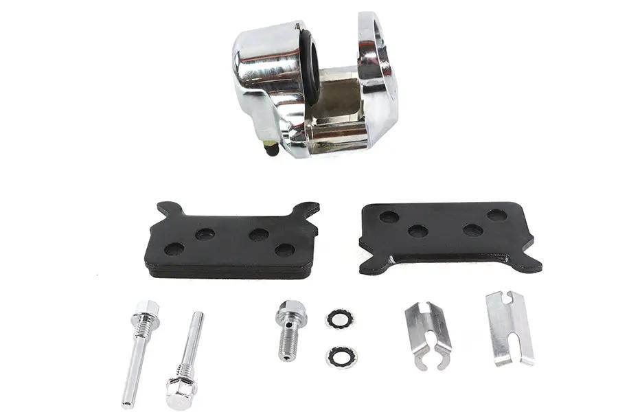 V-Twin Chrome Rear 1 Piston Caliper Part #75557A for Harley Davidson FLT (1986-1995) by V-Twin