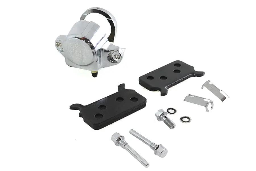 V-Twin Chrome Rear 1 Piston Caliper Part #75557A for Harley Davidson FLT (1986-1995) by V-Twin