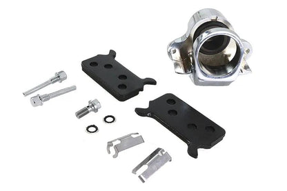 V-Twin Chrome Rear 1 Piston Caliper Part #75557A for Harley Davidson FLT (1986-1995) by V-Twin