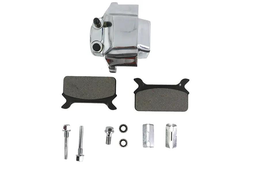 V-Twin Chrome Rear 1 Piston Caliper Part #75557A for Harley Davidson FLT (1986-1995) by V-Twin
