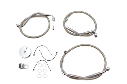 Ultima Stainless Steel Front Brake Hose Kit for Harley Davidson FXD and FXDL Models