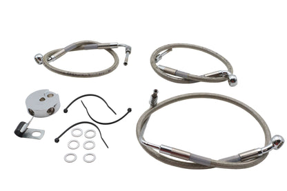 Ultima Stainless Steel Front Brake Hose Kit for Harley Davidson FXD and FXDL Models