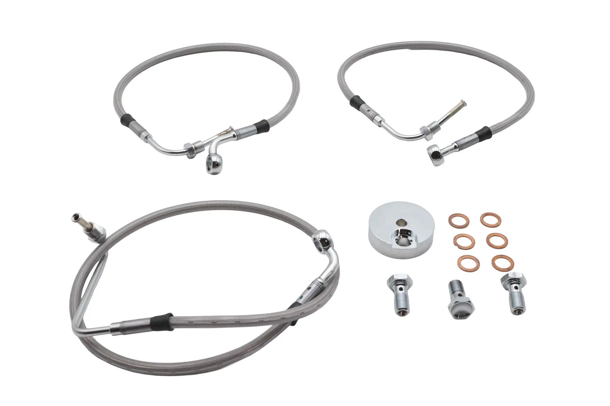 Ultima Stainless Steel Front Brake Hose Kit for Harley Davidson FLHR Models by Ultima