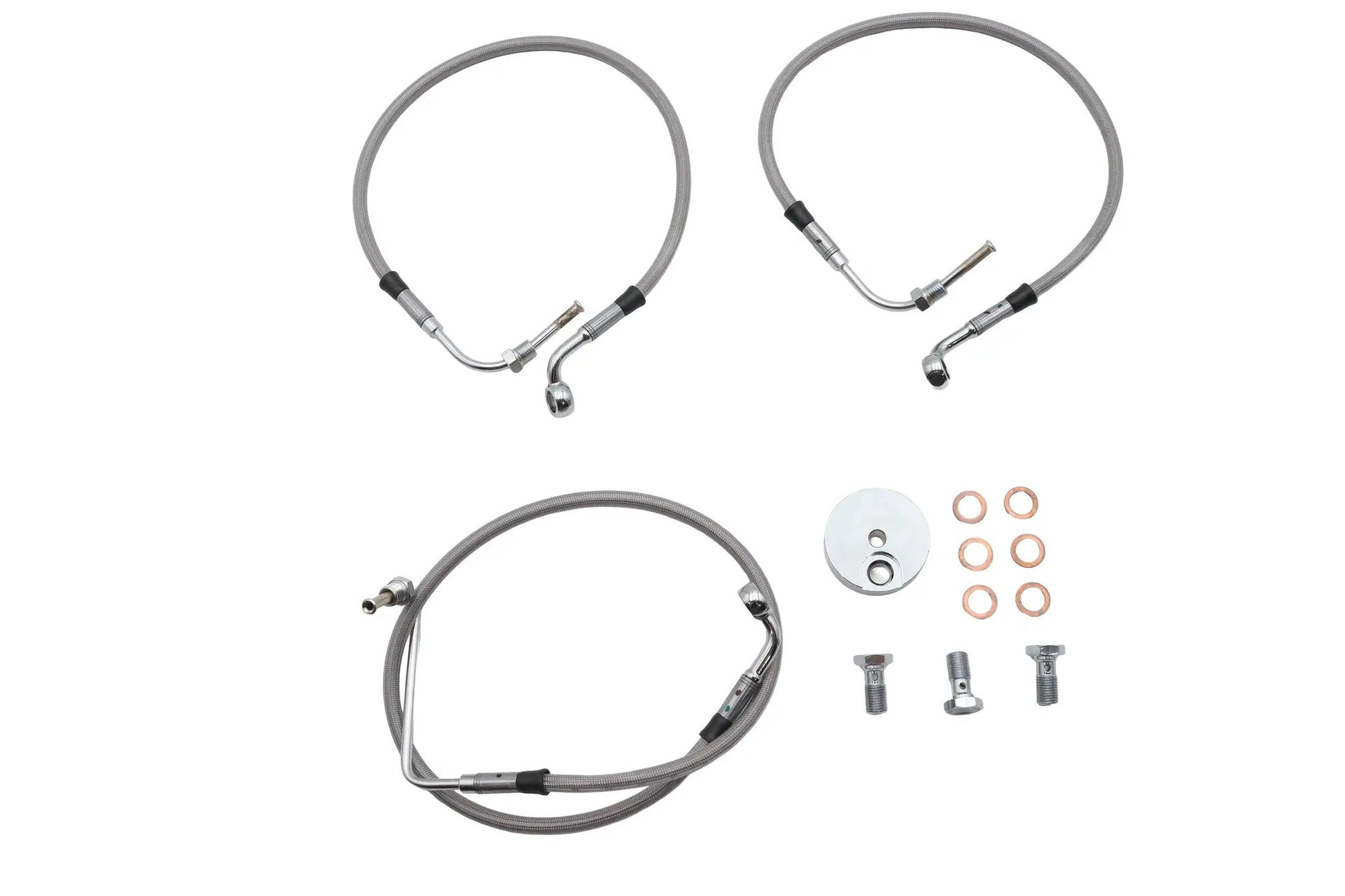 Ultima Stainless Steel Front Brake Hose Kit for Harley Davidson FLHR Models by Ultima