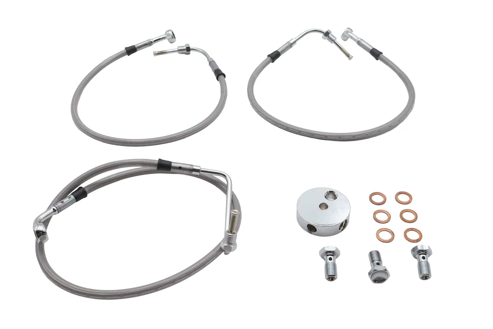 Ultima Stainless Steel Front Brake Hose Kit for Harley Davidson FLHR Models by Ultima