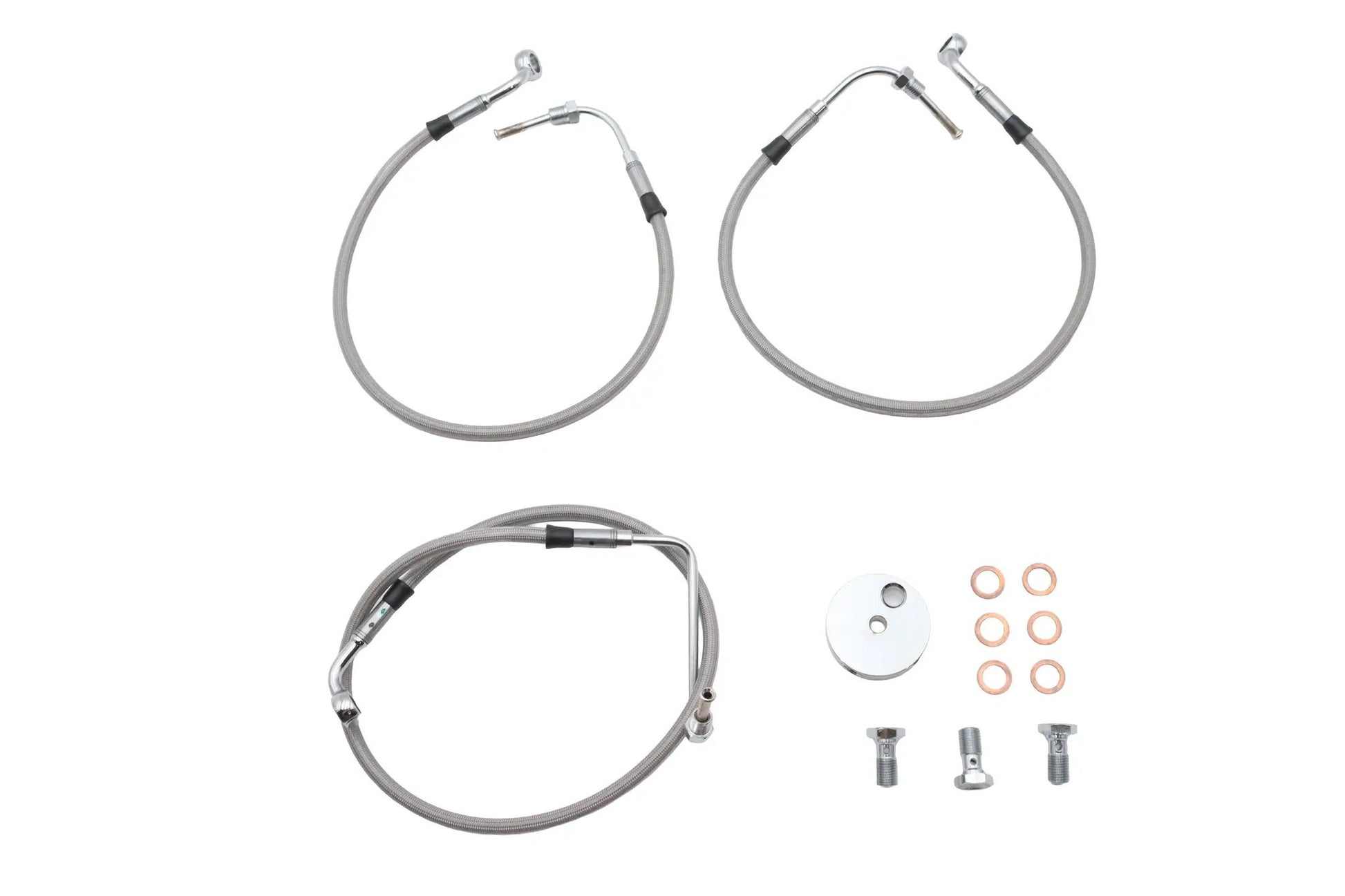 Ultima Stainless Steel Front Brake Hose Kit for Harley Davidson FLHR Models by Ultima