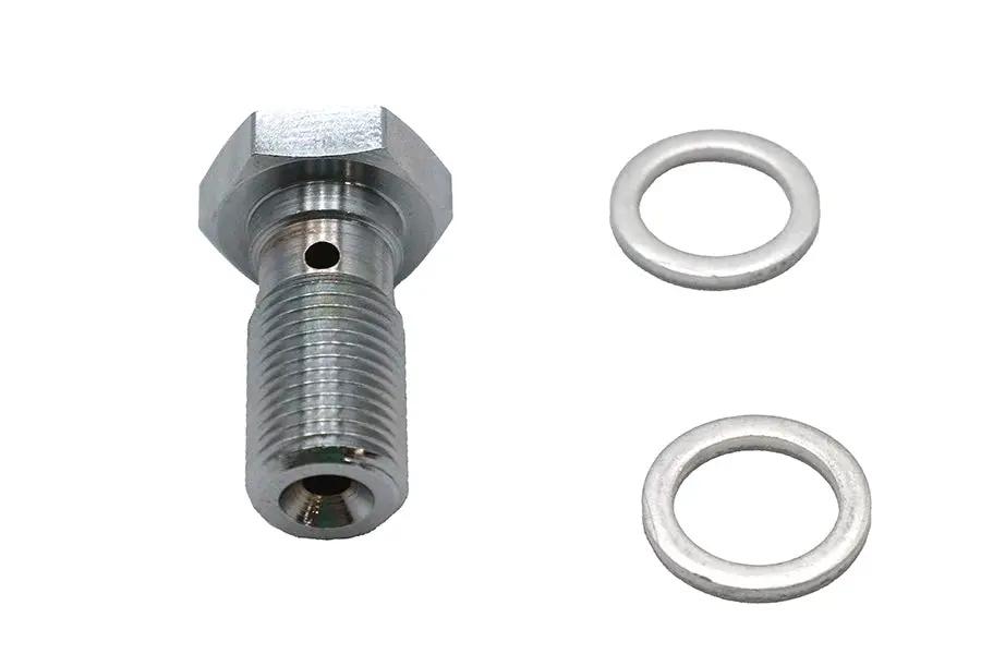 Edelbrock R40515 Brake Hose Banjo Bolt 12mm - 7/16 inch - 24 Thread Adapter Fitting by Edelbrock
