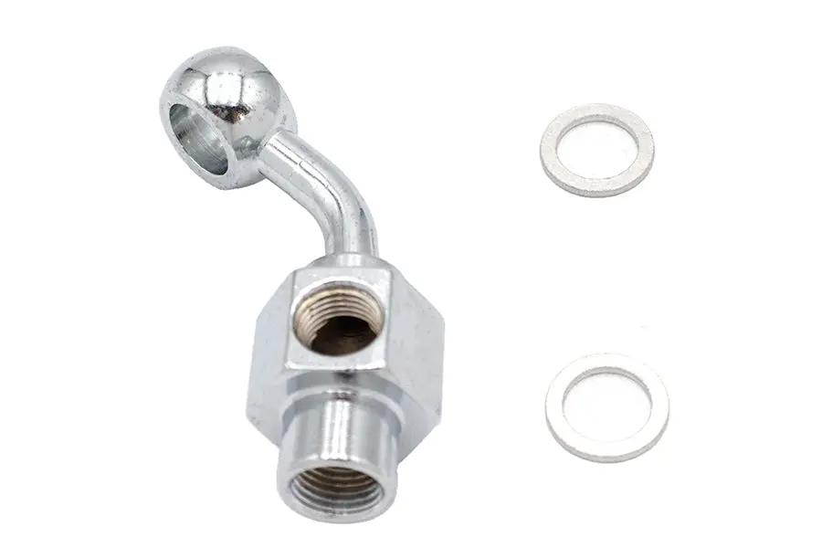 Edelbrock R4300C Chrome 10mm Rear Banjo Brake Fitting - Durable and Reliable by Edelbrock