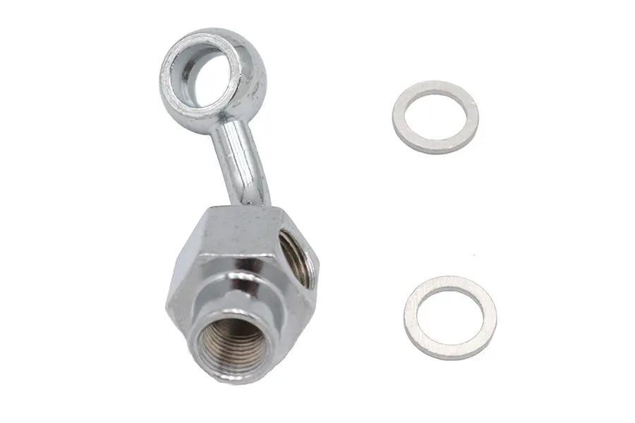 Edelbrock R4300C Chrome 10mm Rear Banjo Brake Fitting - Durable and Reliable by Edelbrock