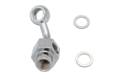 Edelbrock R4300C Chrome 10mm Rear Banjo Brake Fitting - Durable and Reliable by Edelbrock