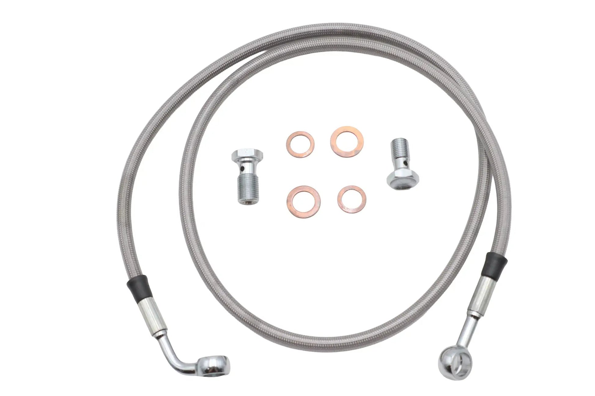Ultima Stainless Steel Front Brake Hose Kit for Harley Davidson FXD (Part #47-522) by Ultima