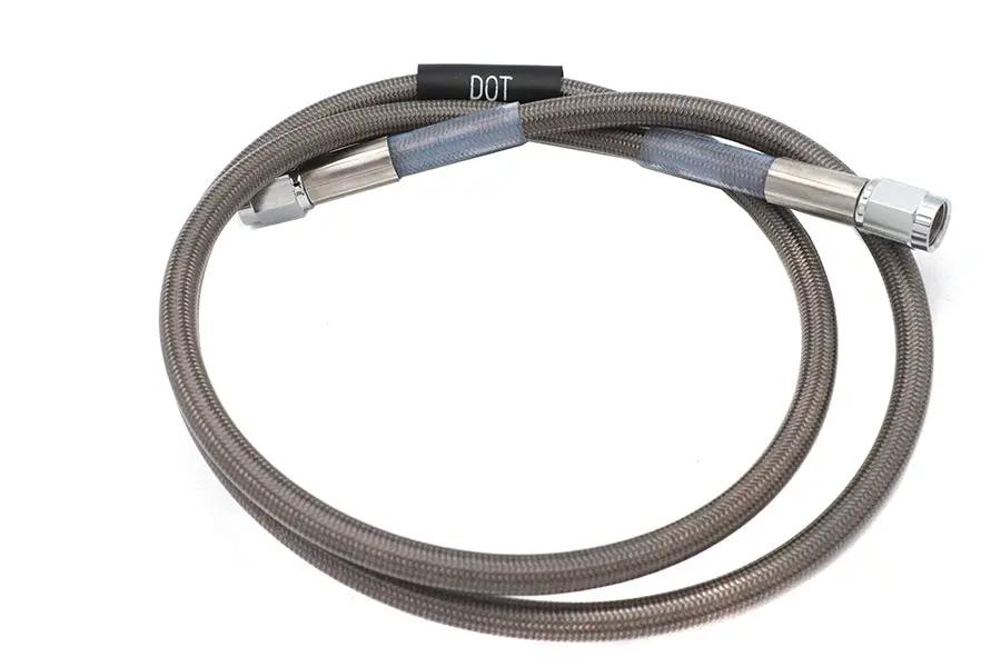 Edelbrock R58142S Stainless Steel Brake Hose – 38 Inch with Teflon Inner and Chrome Swivel Ends by Edelbrock