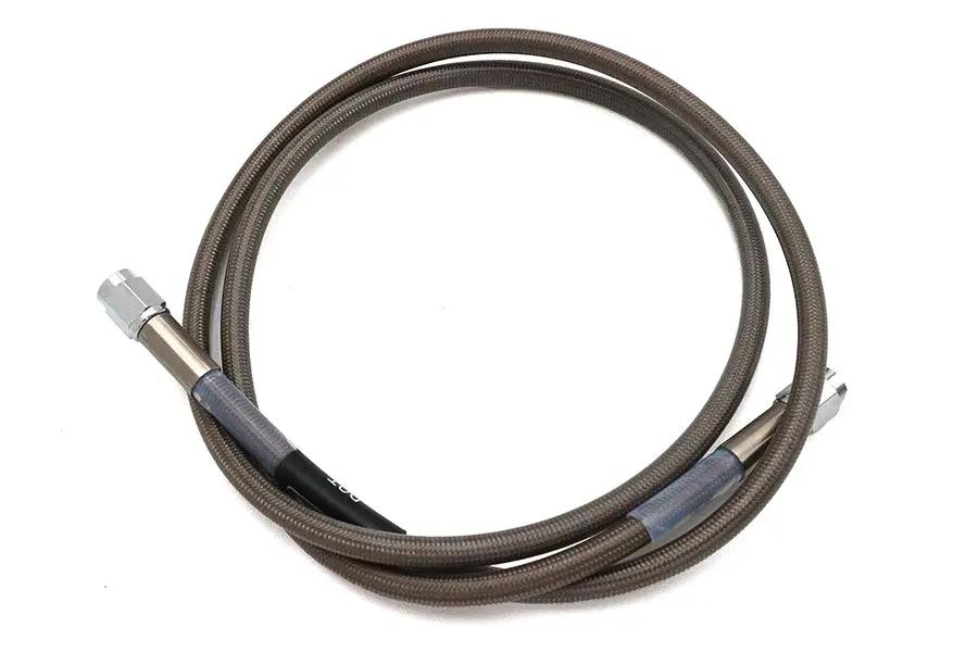 Edelbrock R58192S Stainless Steel Brake Hose – 45 Inch with Braided Teflon Core and Chrome Swivel Ends by Edelbrock
