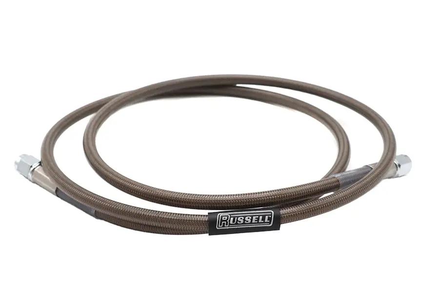Edelbrock R58202S Stainless Steel Brake Hose - 50 Inch with High Performance Teflon Inner and Chrome Swivel Ends by Edelbrock