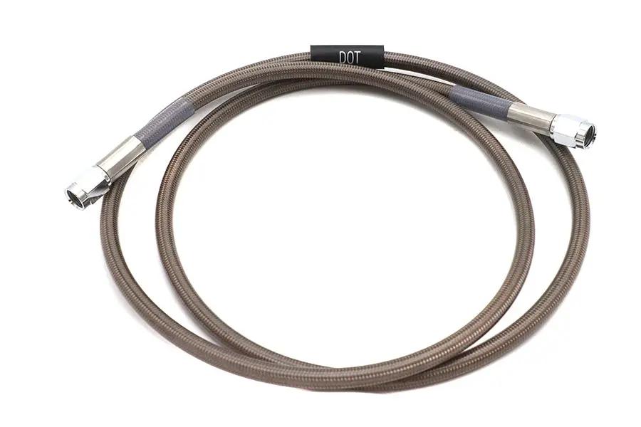 Edelbrock R58202S Stainless Steel Brake Hose - 50 Inch with High Performance Teflon Inner and Chrome Swivel Ends by Edelbrock