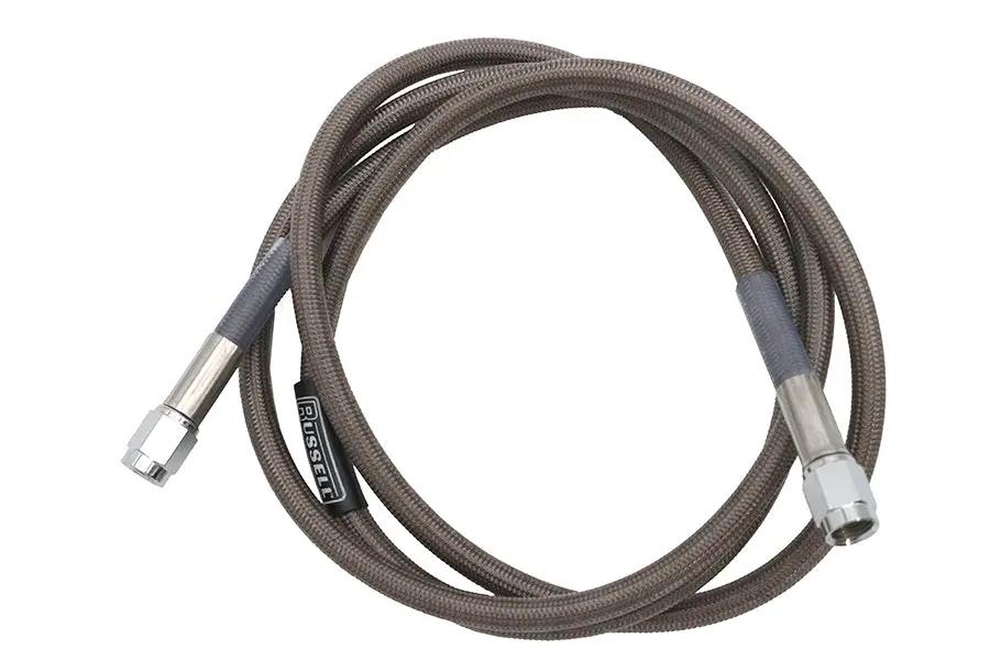 Edelbrock R58282S 58-inch Stainless Steel Brake Hose with Teflon Inner and Chrome Swivel Ends by Edelbrock