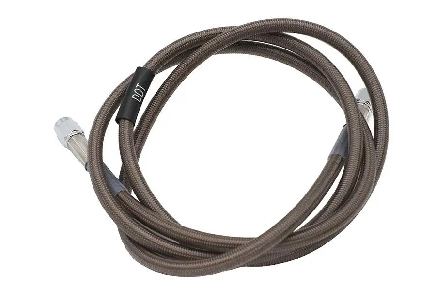 Edelbrock R58282S 58-inch Stainless Steel Brake Hose with Teflon Inner and Chrome Swivel Ends by Edelbrock