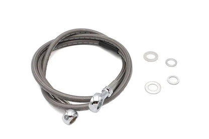 Edelbrock R08722DS Stainless Steel Front Brake Hose – 44 Inch for Harley Davidson FXR and XLH Models by Edelbrock