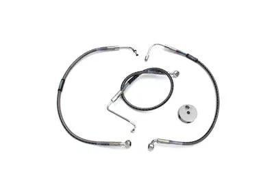 Edelbrock R08731DS Stainless Steel Front Brake Hoses for Harley Davidson FLT (22-5/8 Inch and 19-1/2 Inch Lengths) by Edelbrock