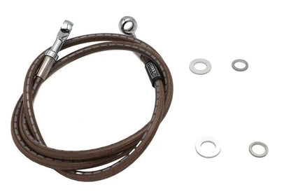 Edelbrock R08746DS Stainless Steel Front Brake Hose for Harley Davidson (45-7/8 inch) by Edelbrock