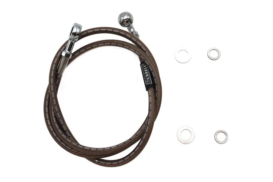 Edelbrock R08746DS Stainless Steel Front Brake Hose for Harley Davidson (45-7/8 inch) by Edelbrock